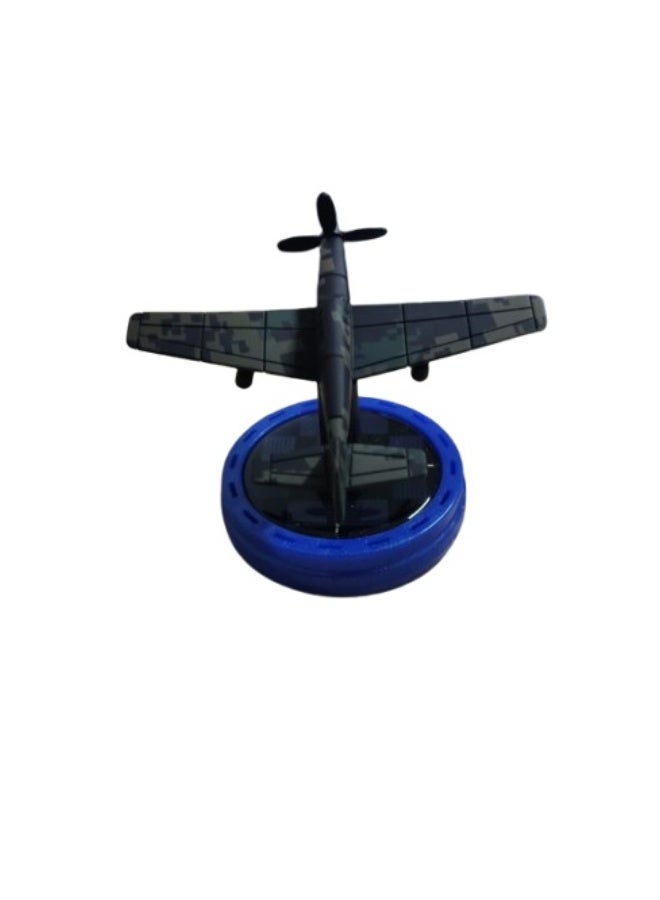 معطر جو للسيارة على شكل طائرة هليكوبتر تعمل بالطاقة الشمسية، عطر وديكور أنيق محمول للسيارة | ازرق - Image 2